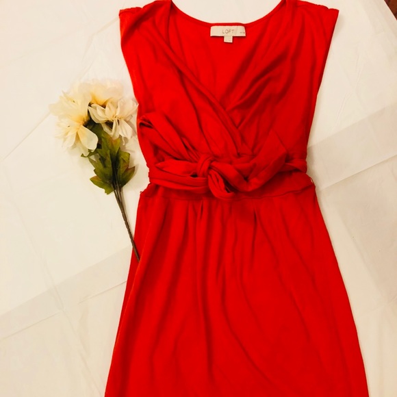 LOFT Dresses & Skirts - 🌸Ann Taylor Loft Orange Dress. Opt Tie belt!